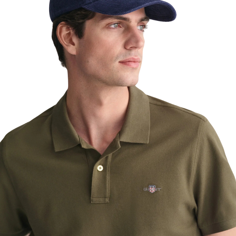 Gant Erkek Yeşil Regular Fit Polo Tshırt 2210.301
