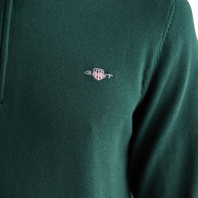 Gant Erkek Yeşil Regular Fit Yarım Fermuarlı Kazak 8030564.374