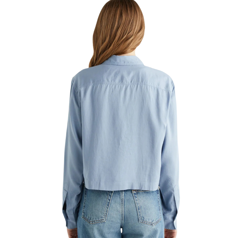 Gant Kadın Mavi Crop Fit Gömlek 