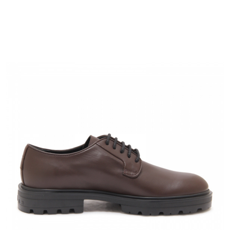 Hogan H673 Derby Erkek Kahve Deri Ayakkabı