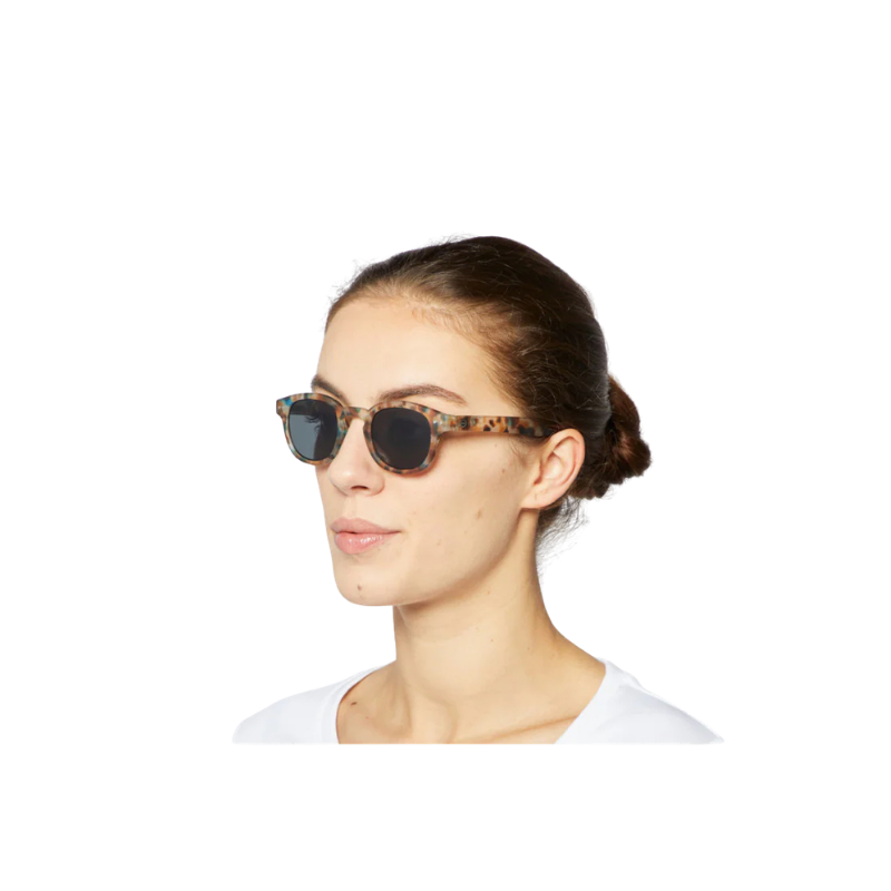 Izipizi Sun #C Blue Tortoise - Desenli Yetişkin Güneş Gözlüğü IZIPIZI08