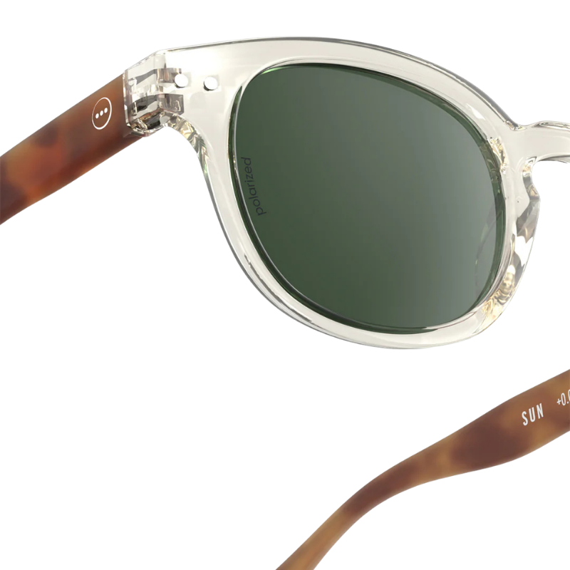 Izipizi Sun #C Polarized Sandstorm - Şeffaf-Kahverengi Yetişkin Polarize Güneş Gözlüğü IZIPIZI05