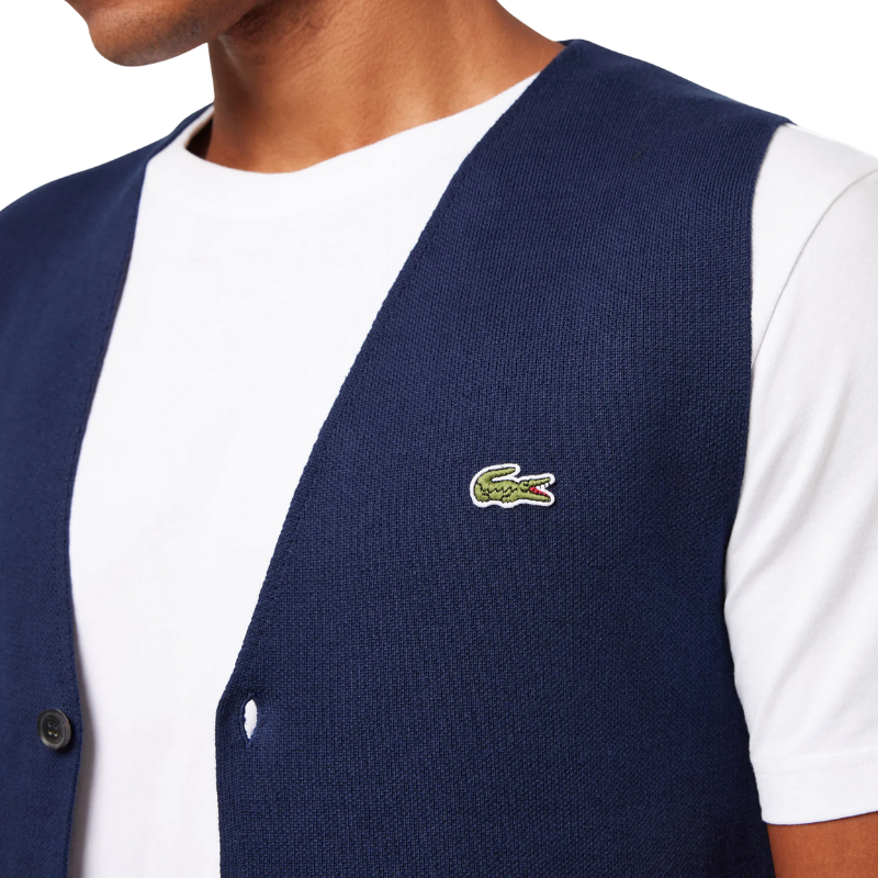 Lacoste Classic Fit Lacivert Triko Yelek