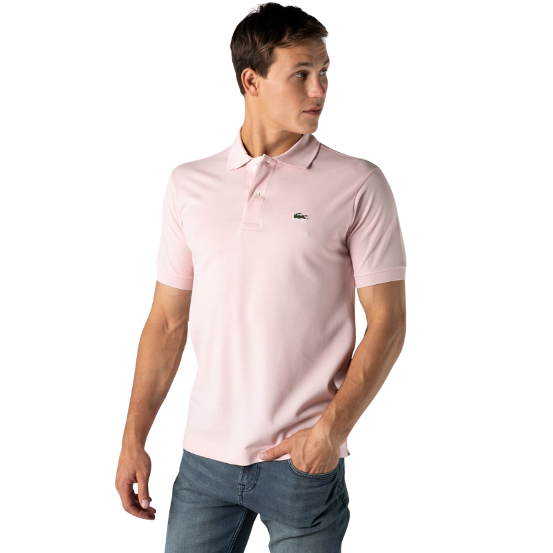 Lacoste  Erkek Classic Fit Açık Pembe Polo Tshırt L1212.ADY