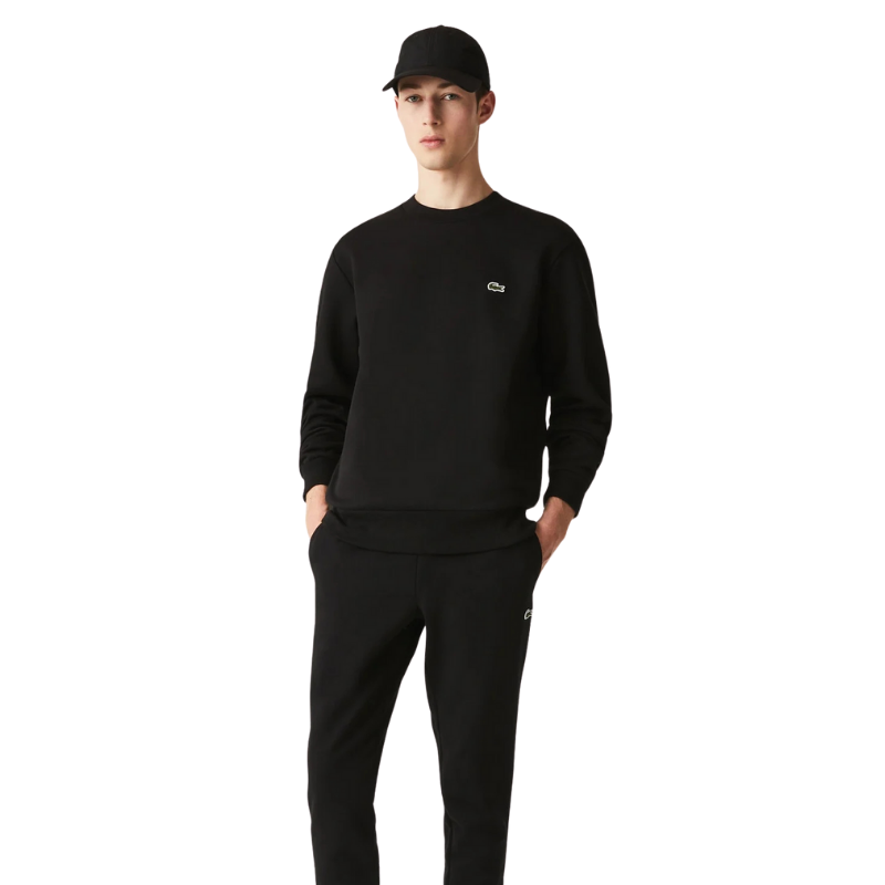 Lacoste Erkek Classic Fit Bisiklet Yaka Siyah Sweatshirt