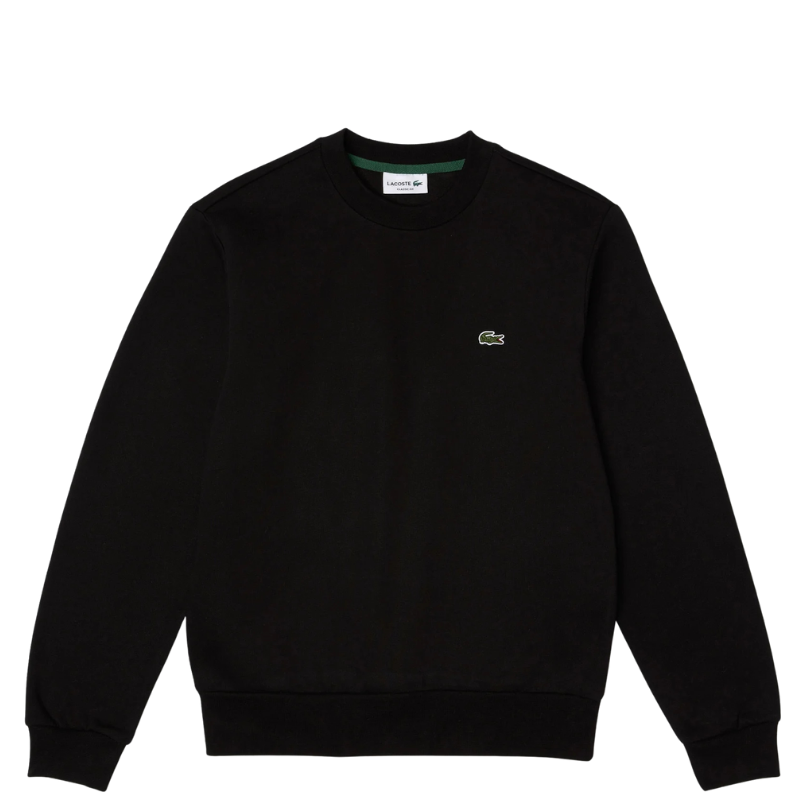 Lacoste Erkek Classic Fit Bisiklet Yaka Siyah Sweatshirt