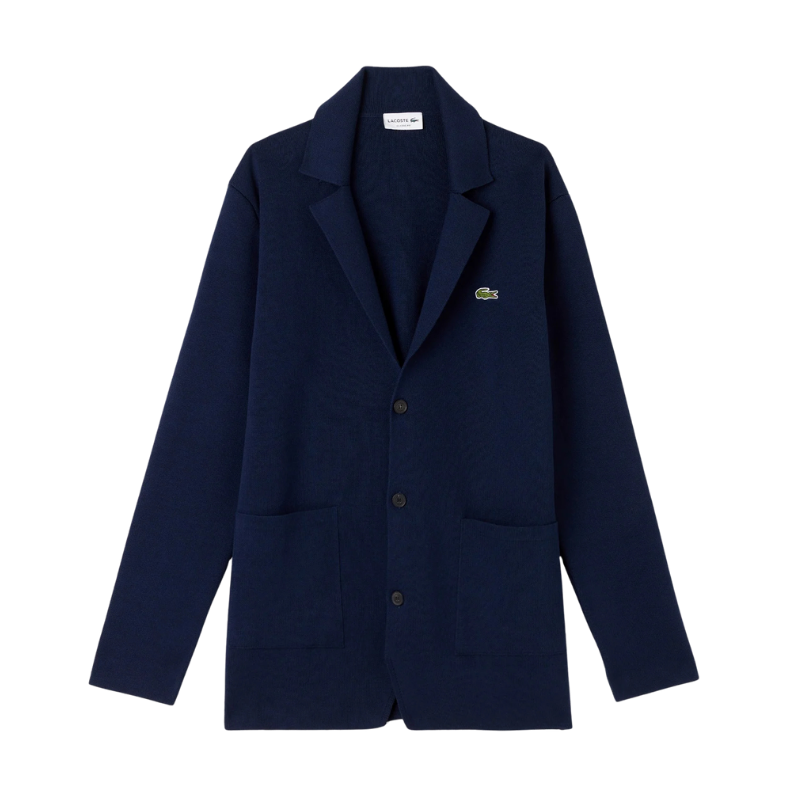 Lacoste Erkek Classic Fit V Yaka Lacivert Hırka 