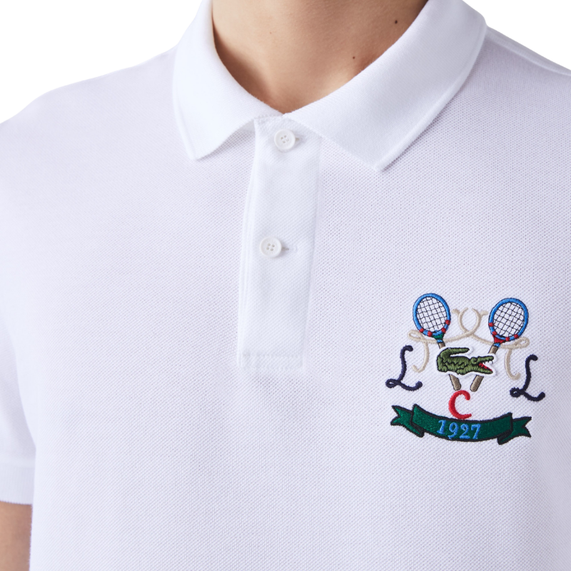 Lacoste Erkek Regular Fit Baskılı Beyaz Polo Tshırt PH2097.001