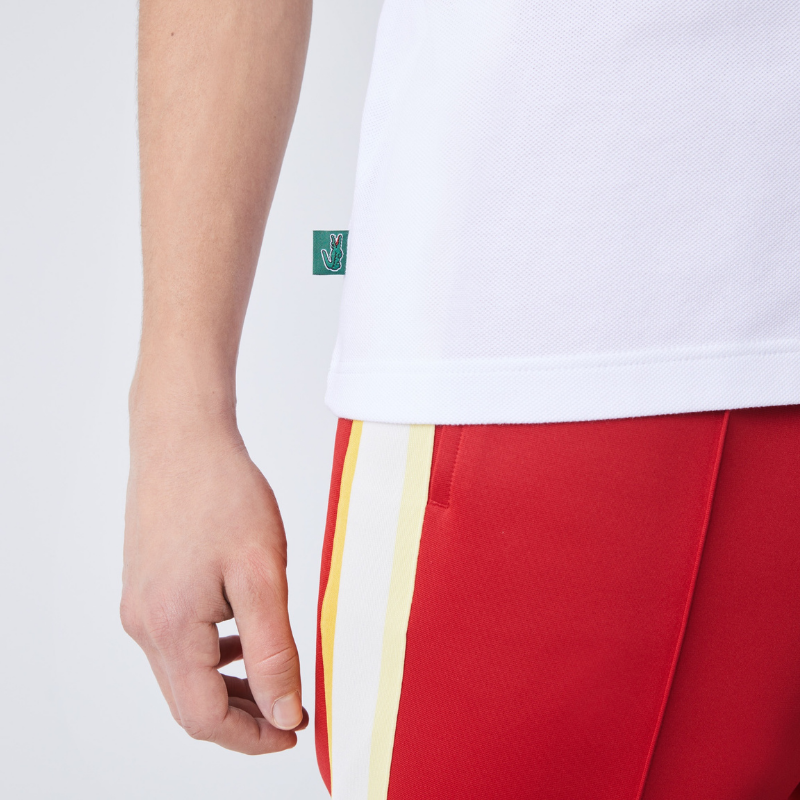 Lacoste Erkek Regular Fit Baskılı Beyaz Polo Tshırt PH2097.001