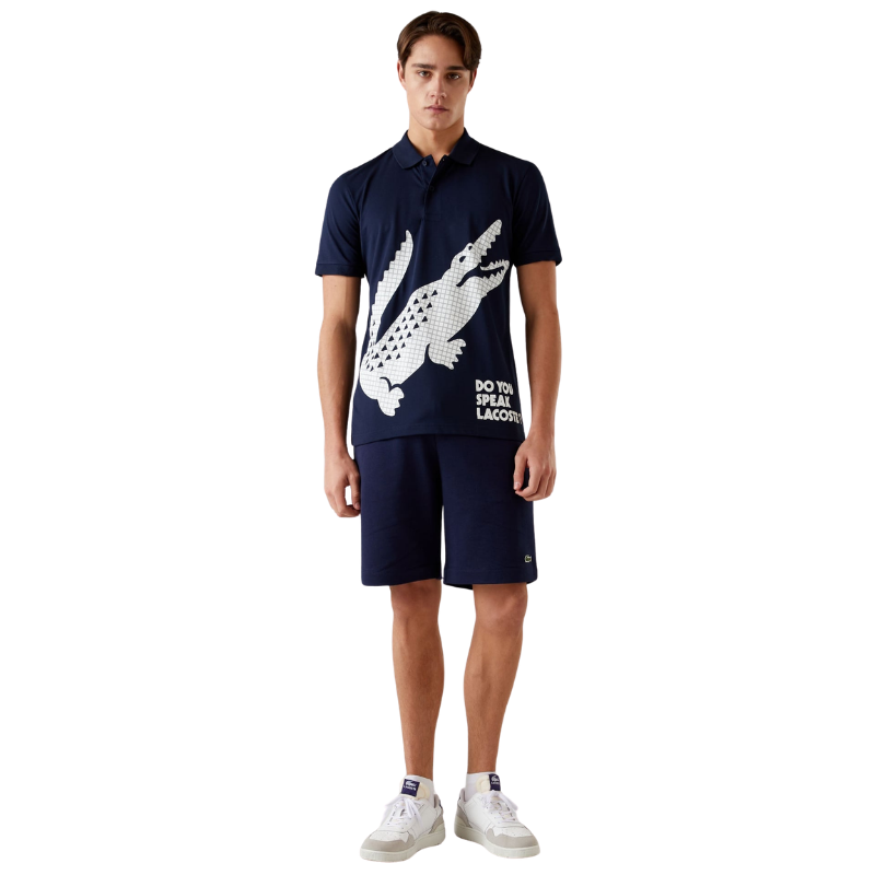 Lacoste Erkek Regular Fit Baskılı Lacivert Polo Tshırt PH0412.166