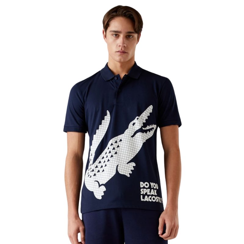 Lacoste Erkek Regular Fit Baskılı Lacivert Polo Tshırt PH0412.166