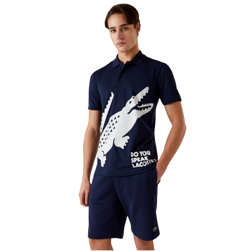 Lacoste Erkek Regular Fit Baskılı Lacivert Polo Tshırt PH0412.166