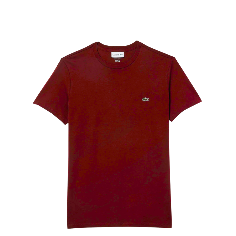 Lacoste Erkek Regular Fit Bisiklet Yaka Bordo T-Shirt