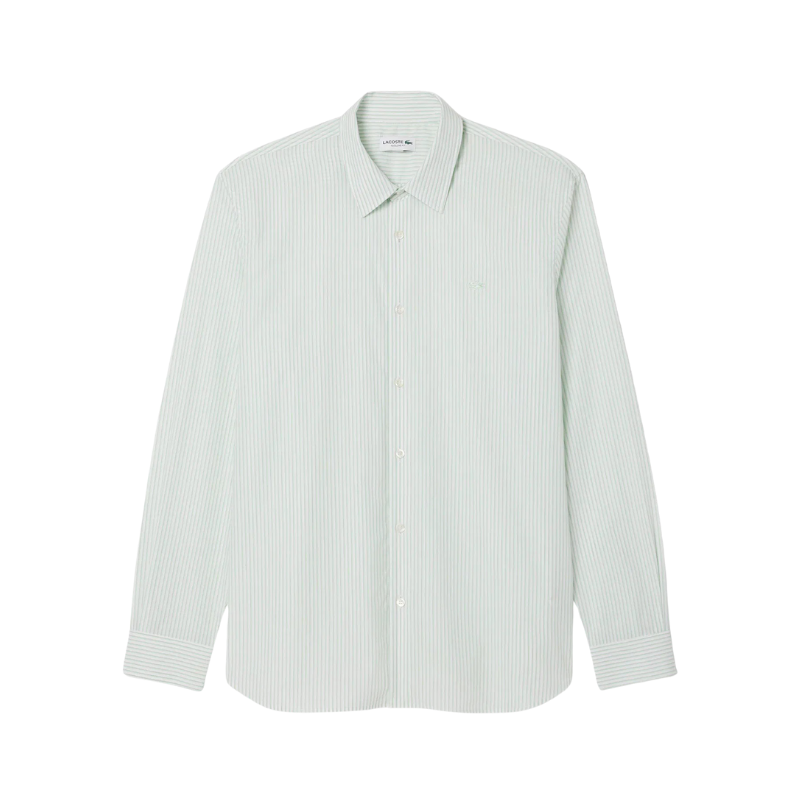 Lacoste Erkek Regular Fit Çizgili Açık Yeşil Gömlek CH9087.CIY
