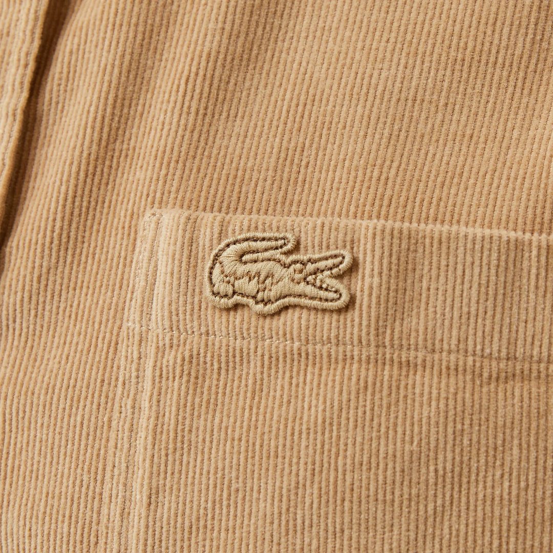 Lacoste Erkek Regular Fit Düğmeli Yaka Bej Gömlek CH2537.02S