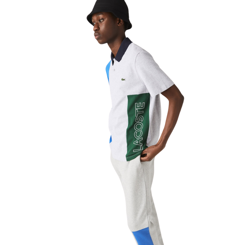 Lacoste Erkek Regular Fit Renk Bloklu Gri Polo Tshırt PH7223.BQ2