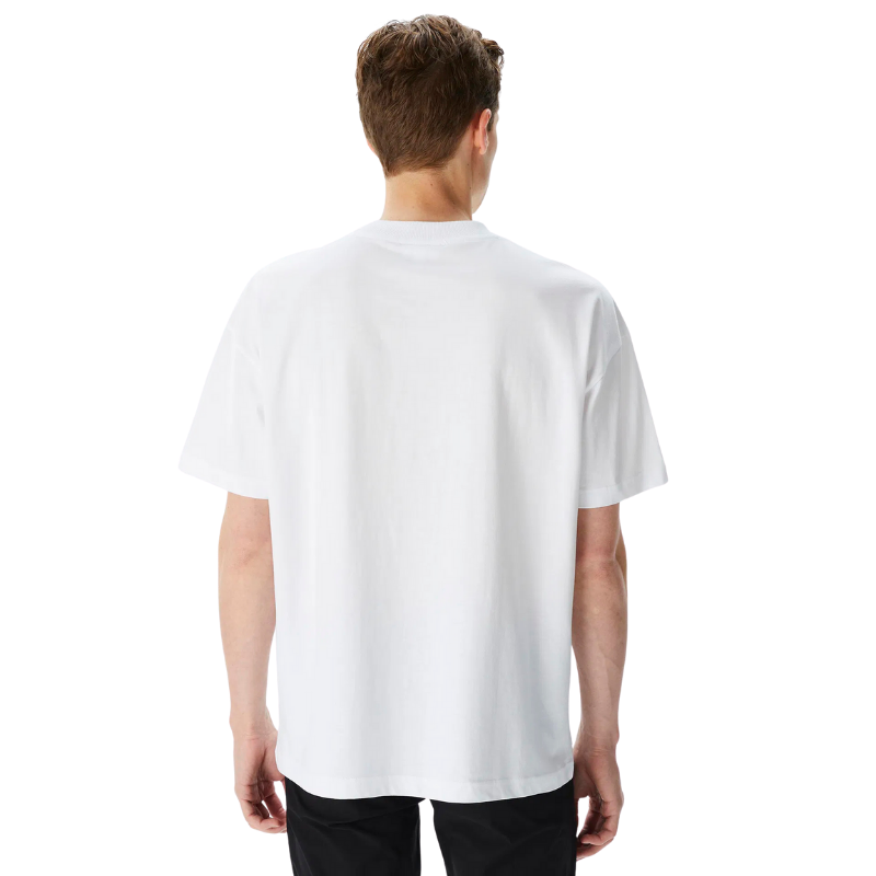 Lacoste Erkek Relaxed Fit Bisiklet Yaka Baskılı Beyaz T-Shirt