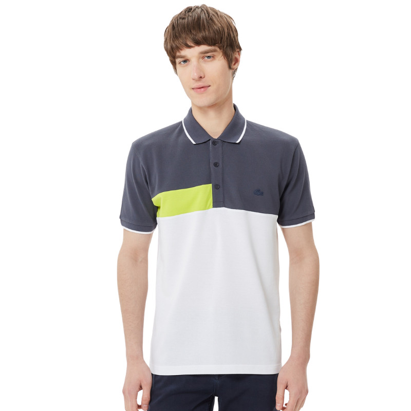 Lacoste Erkek Relaxed Fit Renk Bloklu Lacivert Polo Tshırt PH0321.21L