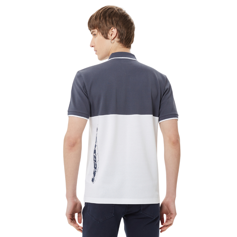 Lacoste Erkek Relaxed Fit Renk Bloklu Lacivert Polo Tshırt PH0321.21L