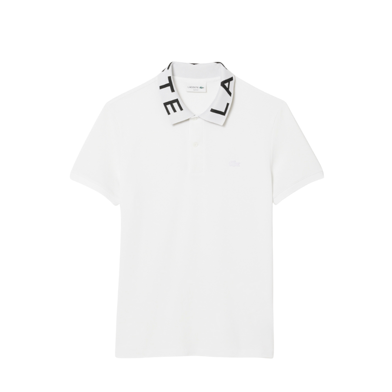 Lacoste Erkek Slim Fit Baskılı Beyaz Polo Tshırt