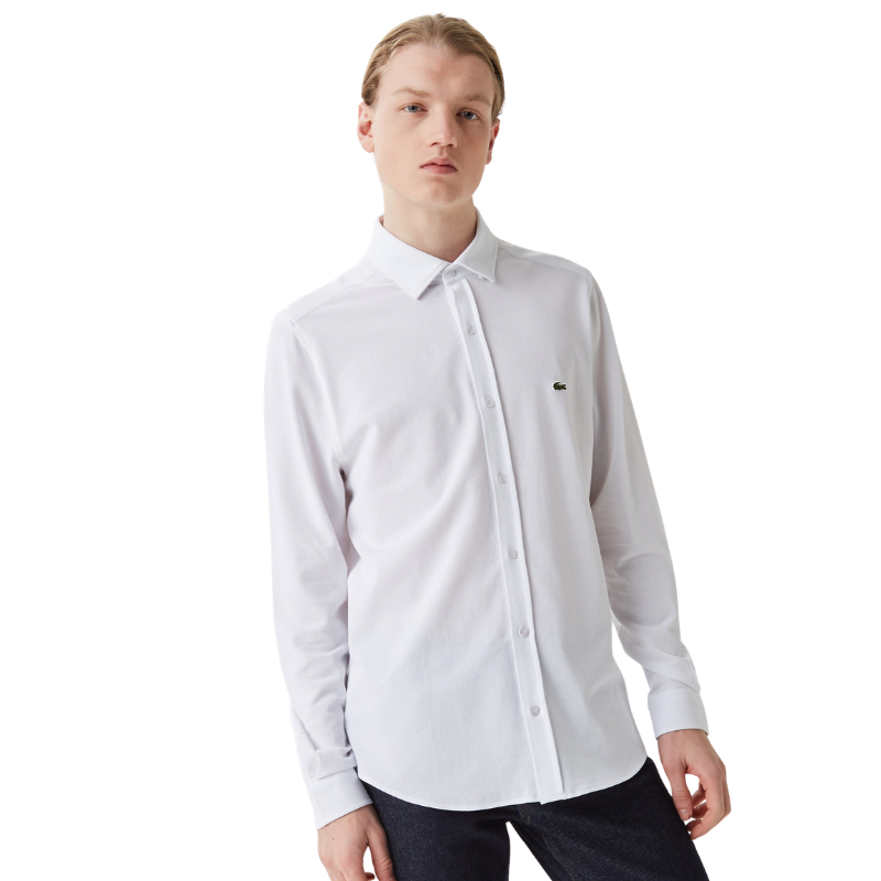 Lacoste Erkek Slim Fit Beyaz Gömlek CH0337.37B