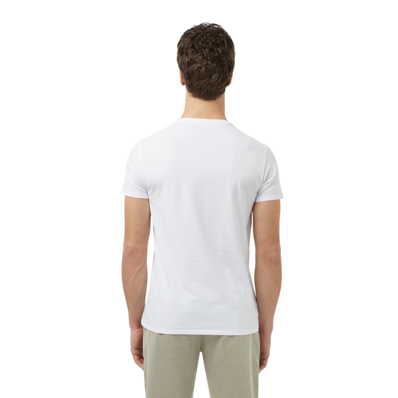Lacoste Erkek Slim Fit Bisiklet Yaka Beyaz T-Shirt TH0998.001
