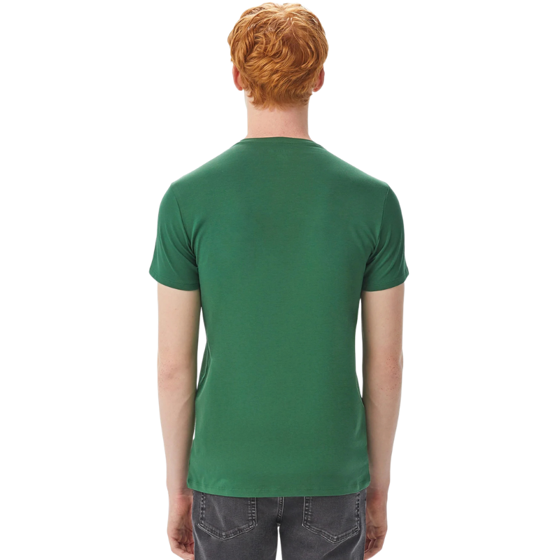 Lacoste Erkek Slim Fit Bisiklet Yaka Koyu Yeşil T-Shirt TH0998.132