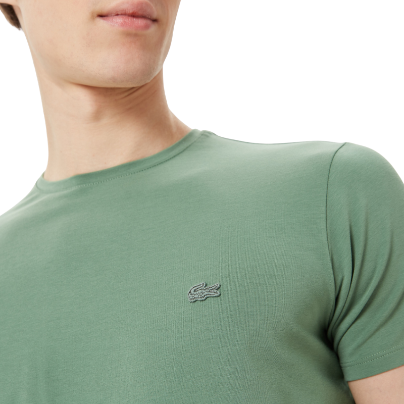Lacoste Erkek Slim Fit Bisiklet Yaka Yeşil T-Shirt TH0998.98Y