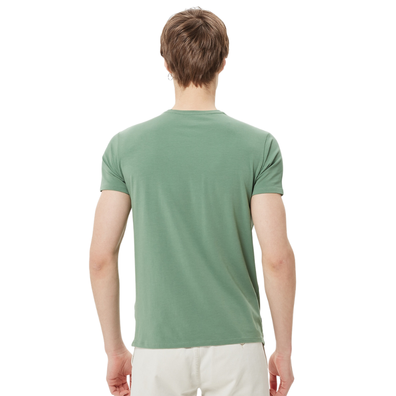 Lacoste Erkek Slim Fit Bisiklet Yaka Yeşil T-Shirt TH0998.98Y