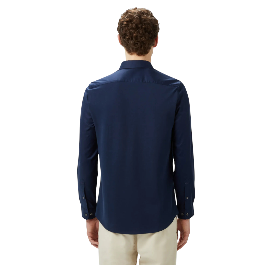 Lacoste Erkek Slim Fit Düğmeli Yaka Lacivert Gömlek CH0342.42L