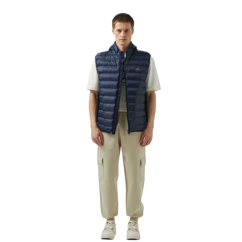 Lacoste Erkek Slim Fit Kapüşonlu Lacivert Yelek 