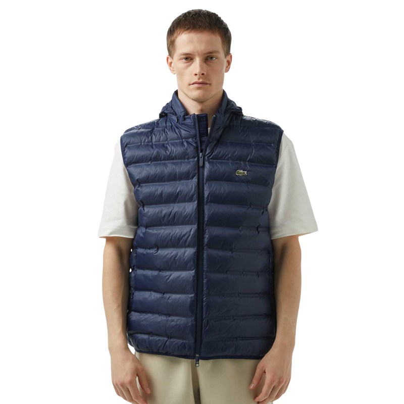 Lacoste Erkek Slim Fit Kapüşonlu Lacivert Yelek 