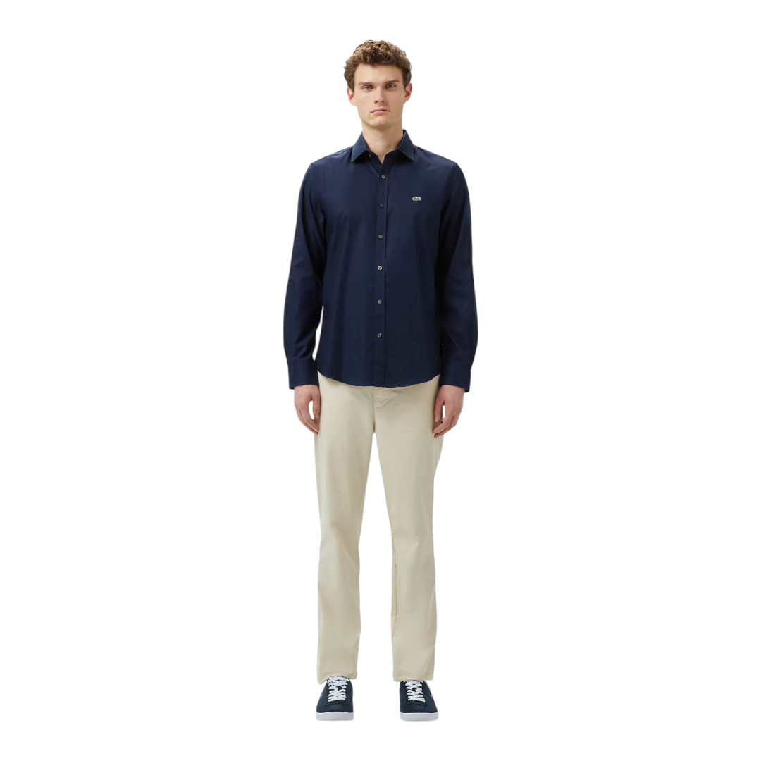 Lacoste Erkek Slim Fit Lacivert Gömlek CH0339.39L