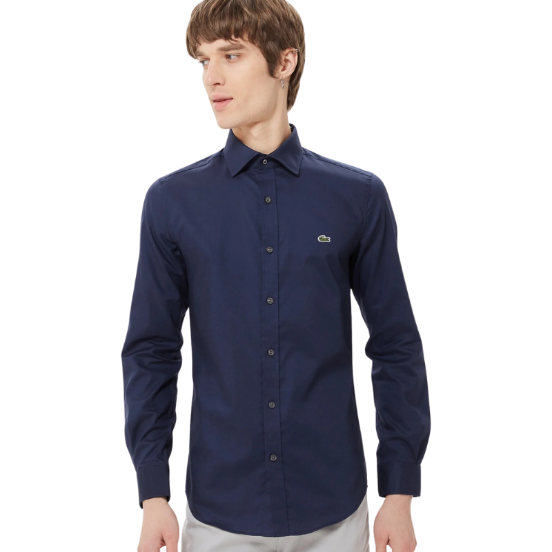 Lacoste Erkek Slim Fit Lacivert Gömlek CH0339.39L