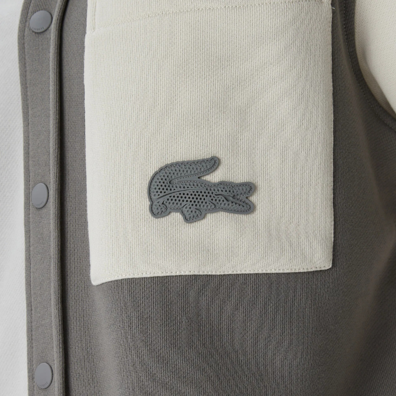 Lacoste House of SuperStep X Lacoste Erkek Gri/Bej Gömlek 
