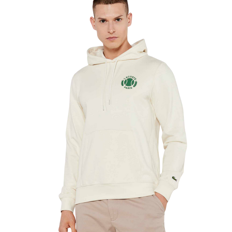 Lacoste Krem Kapüşonlu Erkek Sweat 