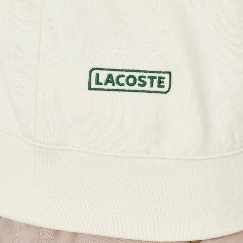 Lacoste Krem Kapüşonlu Erkek Sweat 