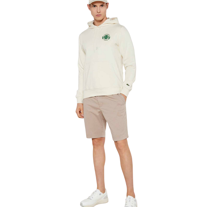 Lacoste Krem Kapüşonlu Erkek Sweat 