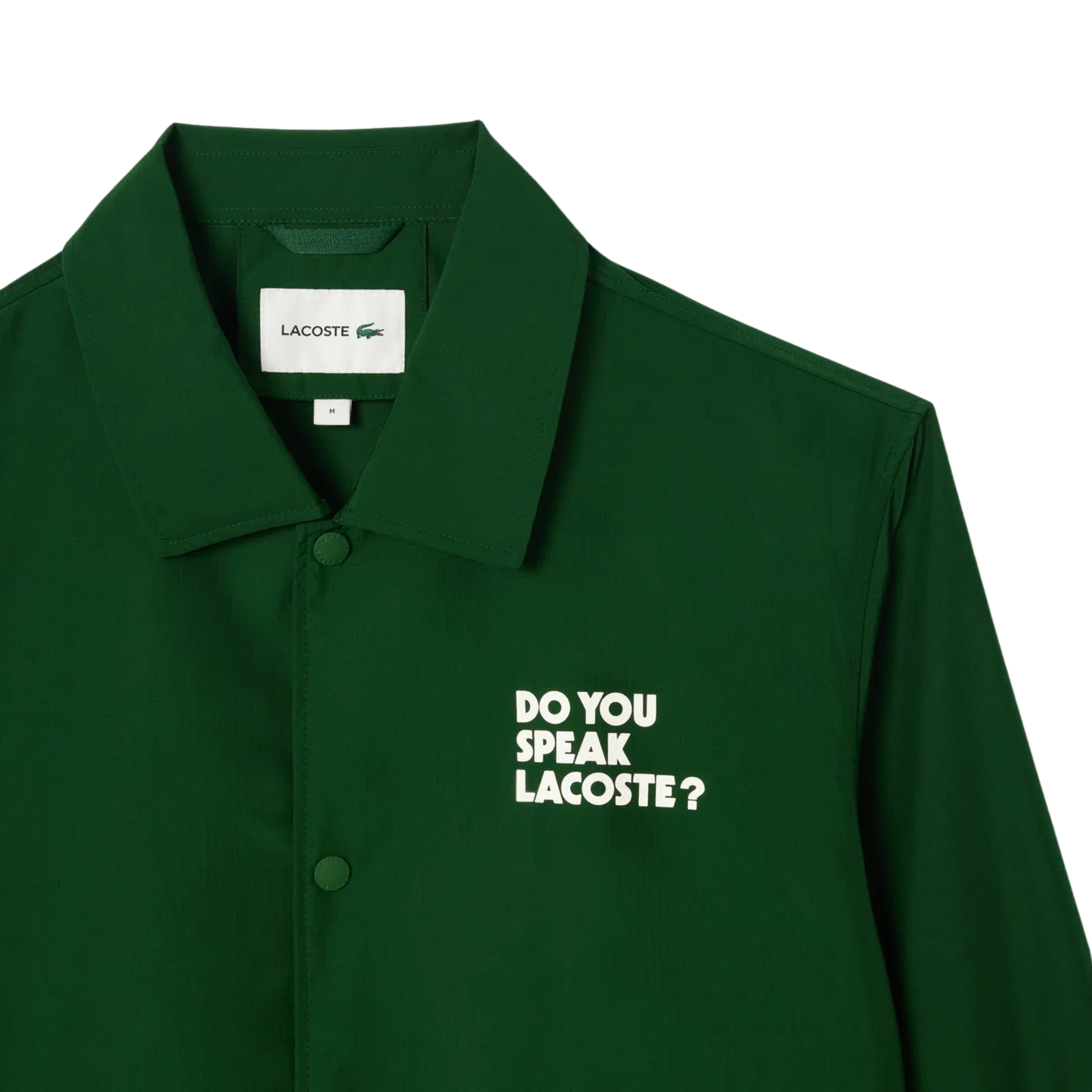 Lacoste Unisex Polo Yaka Baskılı Yeşil Ceket BH0123.132