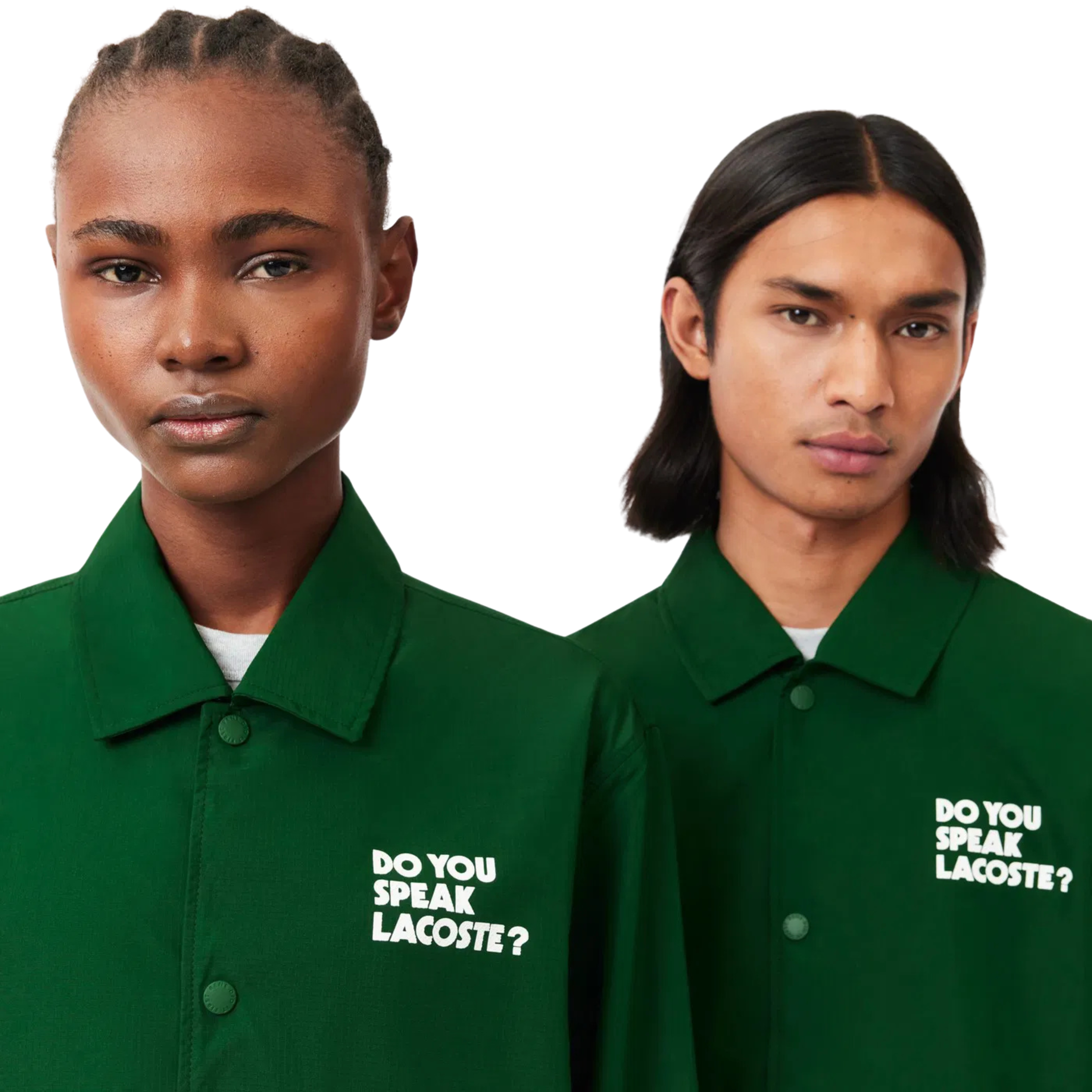 Lacoste Unisex Polo Yaka Baskılı Yeşil Ceket BH0123.132