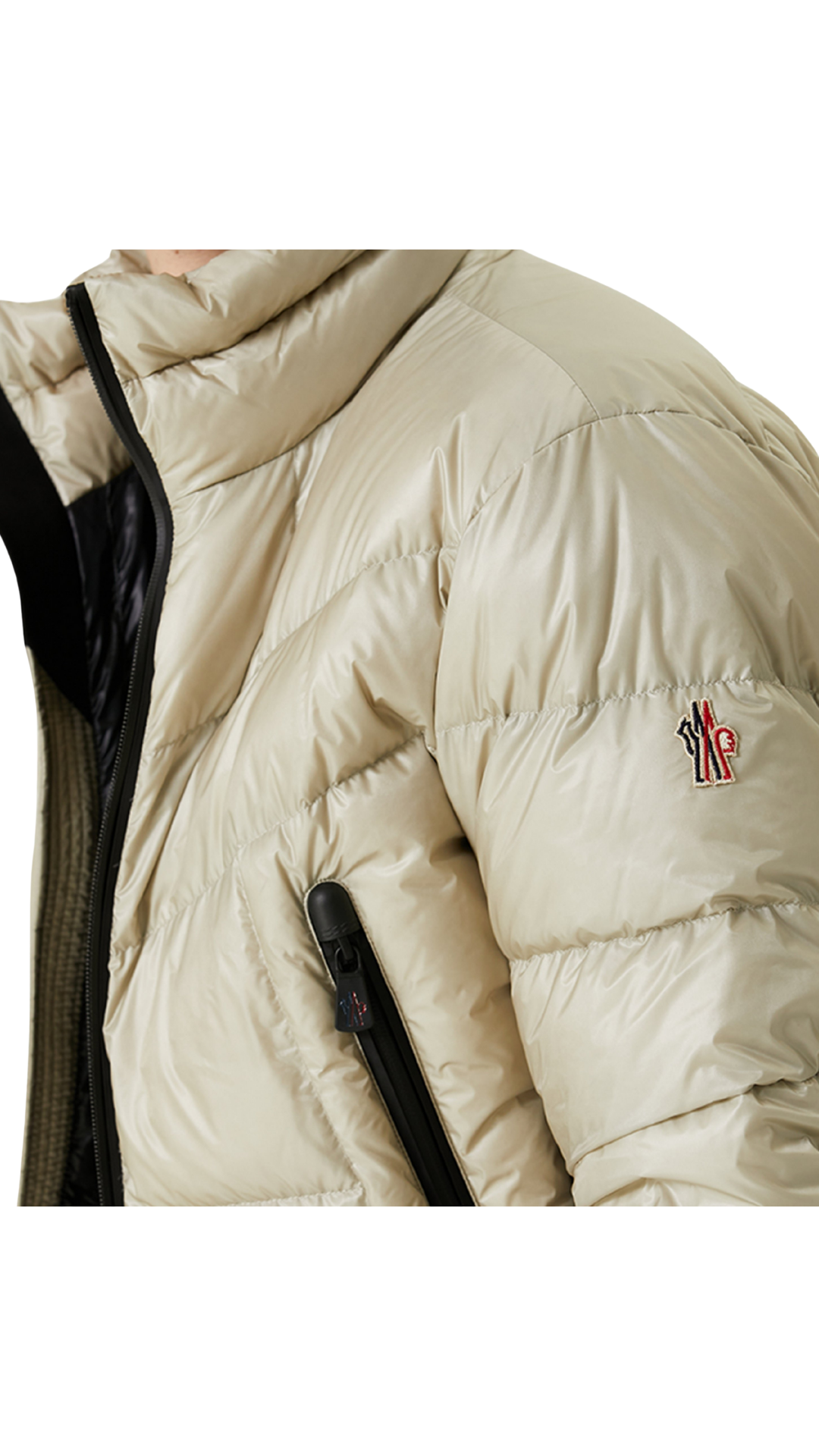 Moncler Grenoble Canmore Açık Gri Şişme Mont 1258363