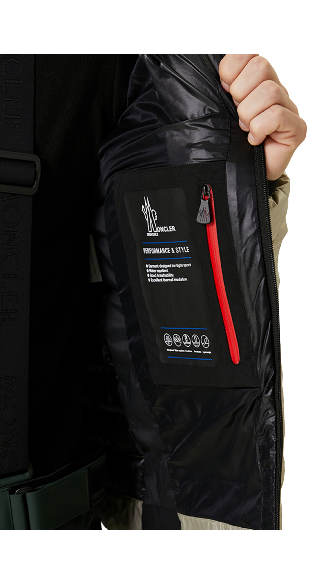 Moncler Grenoble Canmore Açık Gri Şişme Mont 1258363