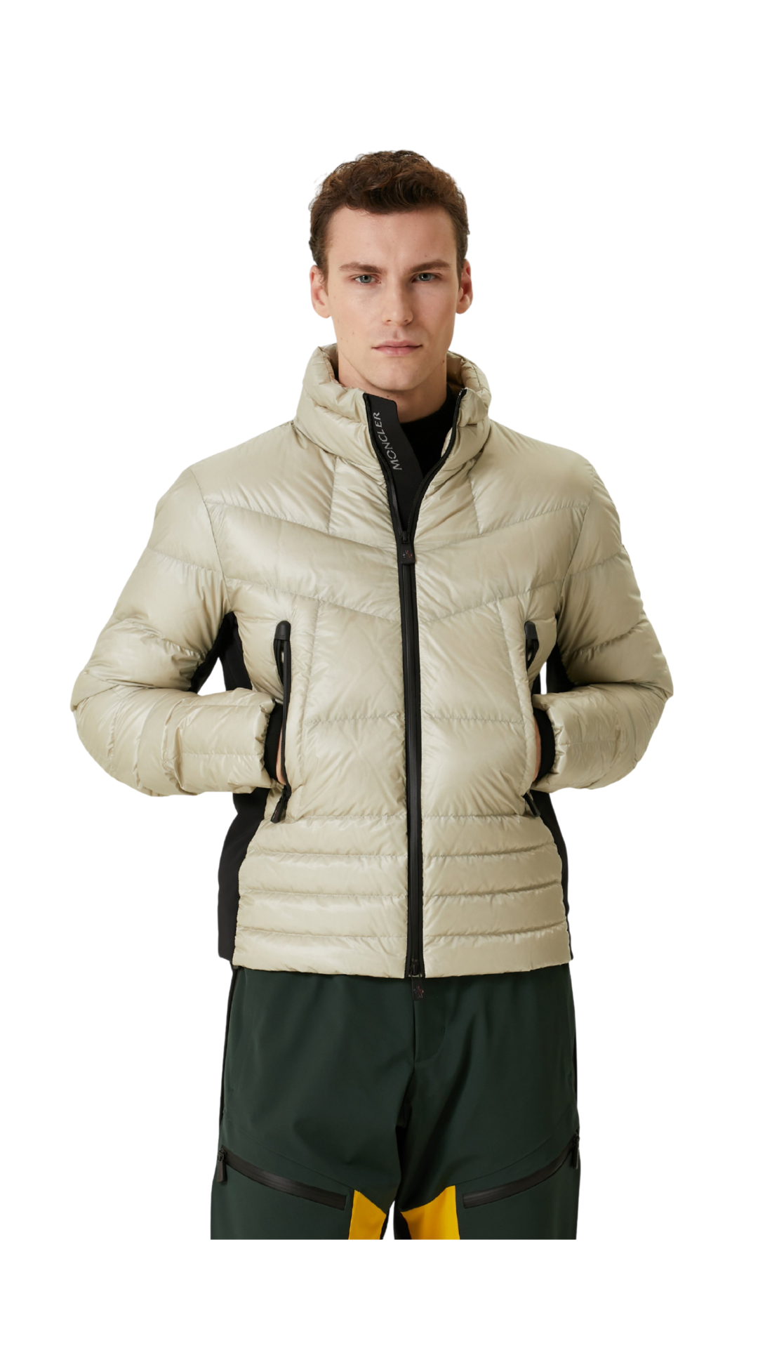 Moncler Grenoble Canmore Açık Gri Şişme Mont 1258363