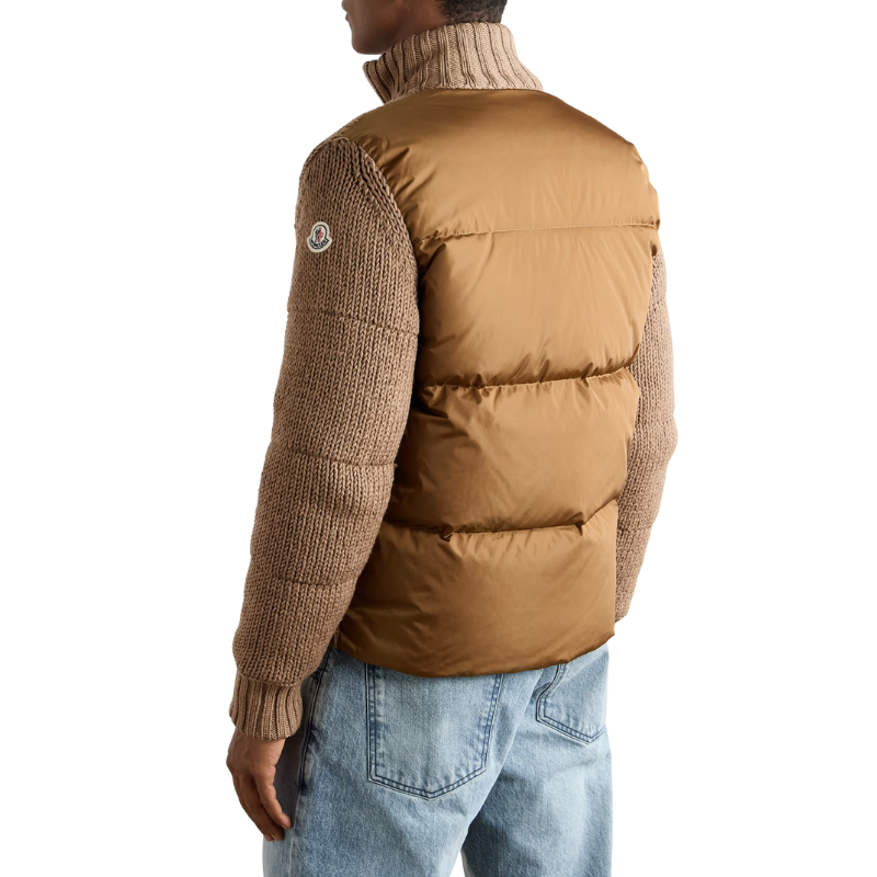 Moncler Saf Yün Örgü Kuş Tüyü Dolgulu Hırka mnclr125