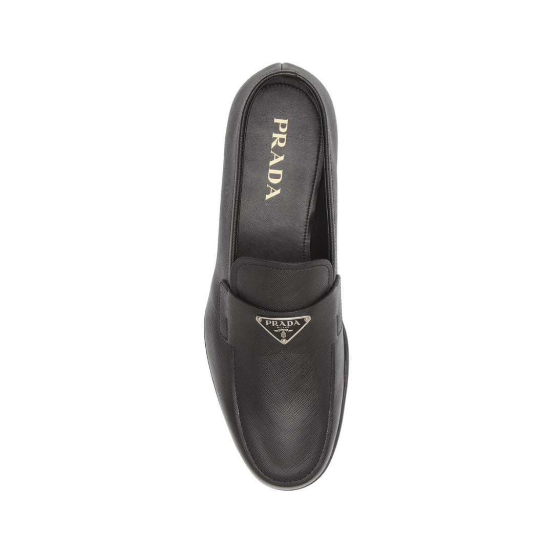 Prada Saffıano Siyah Deri Erkek Ayakkabı 20110454075