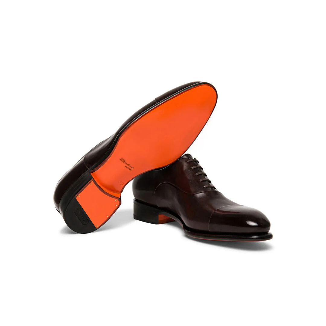 Santoni Kahverengi Erkek Deri Klasik Ayakkabı MCCR12621 DT50