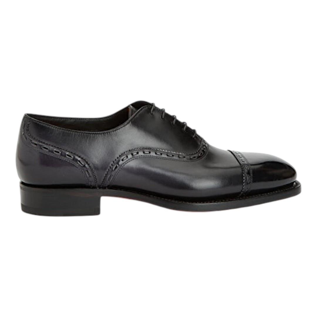 Santoni Siyah Deri Erkek Klasik Ayakkabı MCAG1888550