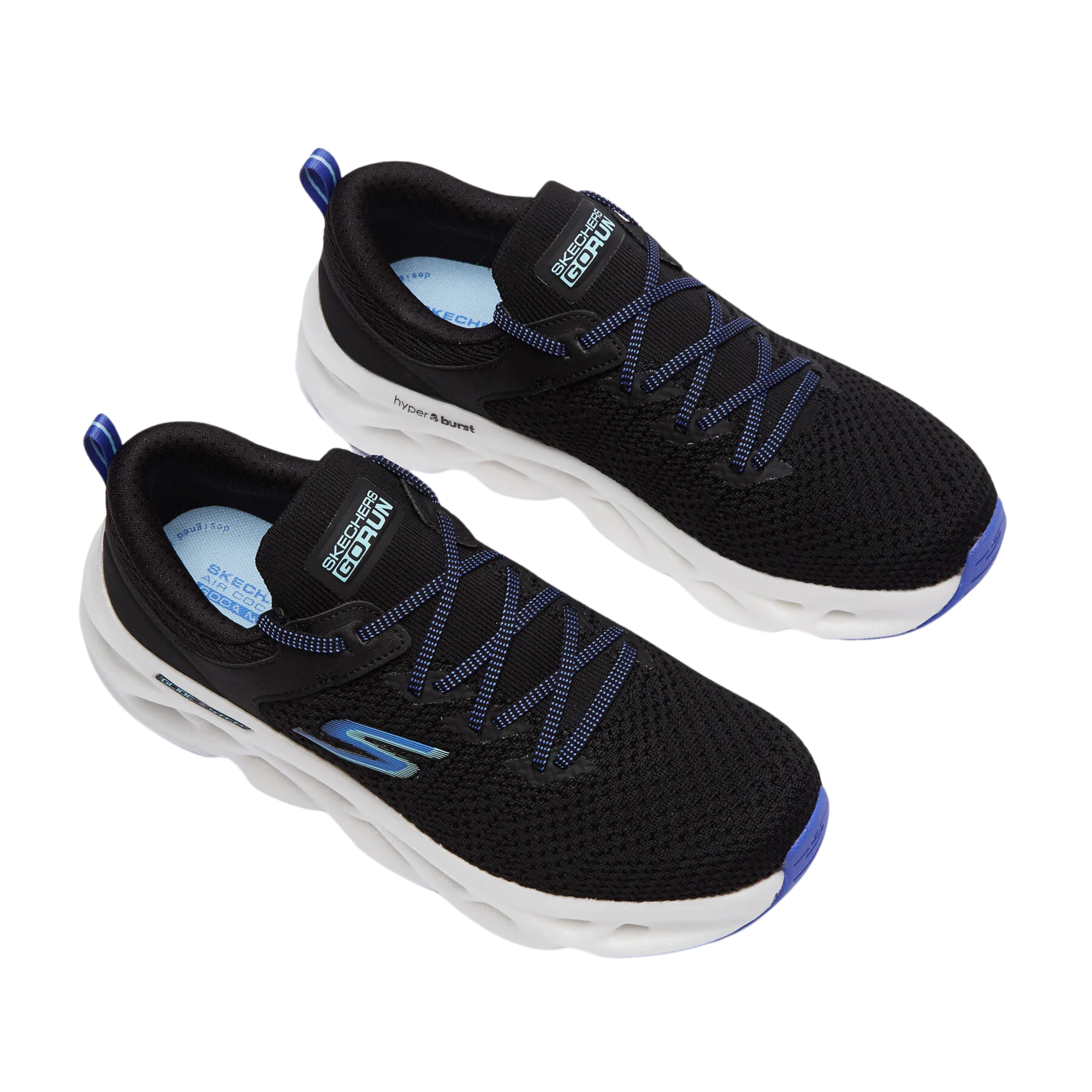 Skechers Go Run Swirl Tech - Dash Charge Kadın Spor Ayakkabı 128793 BLK