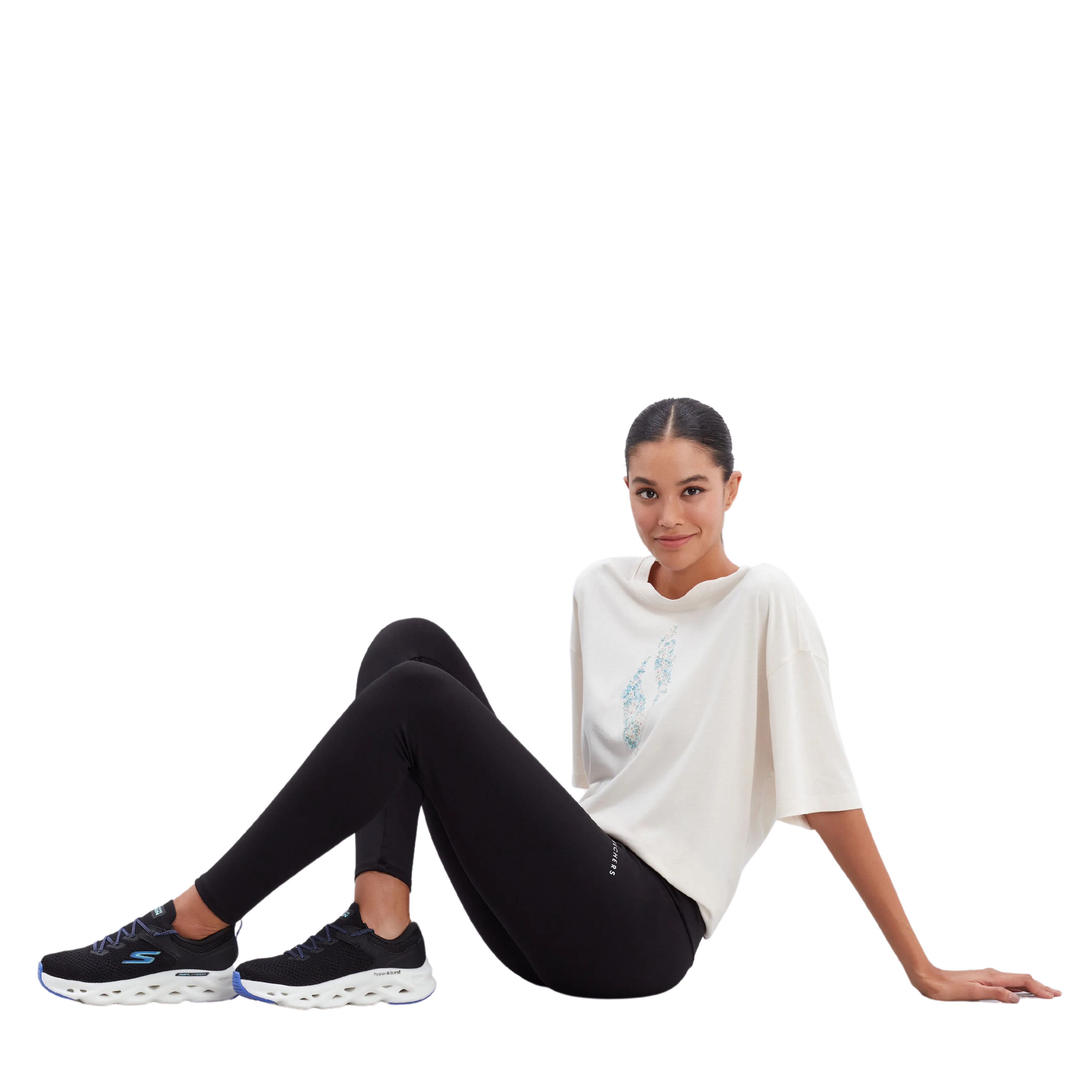 Skechers Go Run Swirl Tech - Dash Charge Kadın Spor Ayakkabı 128793 BLK