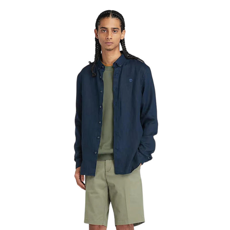 Timberland Mill Brook Erkek Koyu Mavi Keten Gömlek